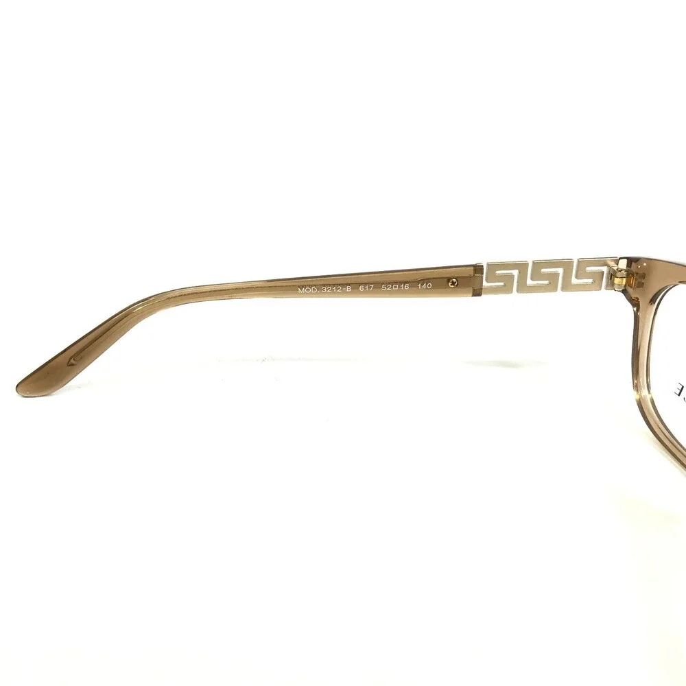 Versace Eyeglasses Frames MOD. 3212-B 617 Clear Brown Gold Crystals 52-16-140